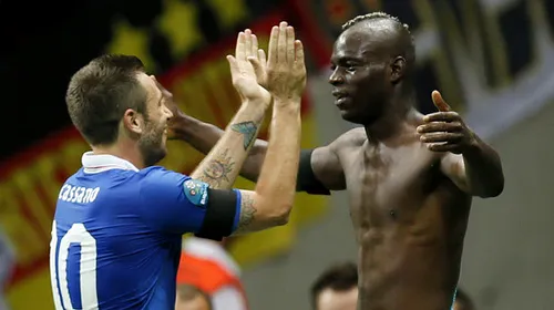 Balotelli dă pe dinafară de încredere: „Nu îi dau Spaniei două goluri, ci 4!”** Cum l-a „iertat” pe Cesare Prandelli pentru schimbarea lui Cassano și cum a comentat ipostaza King Kong