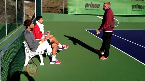FOTO Novak Djokovic, primul antrenament sub îndrumarea lui Boris Becker