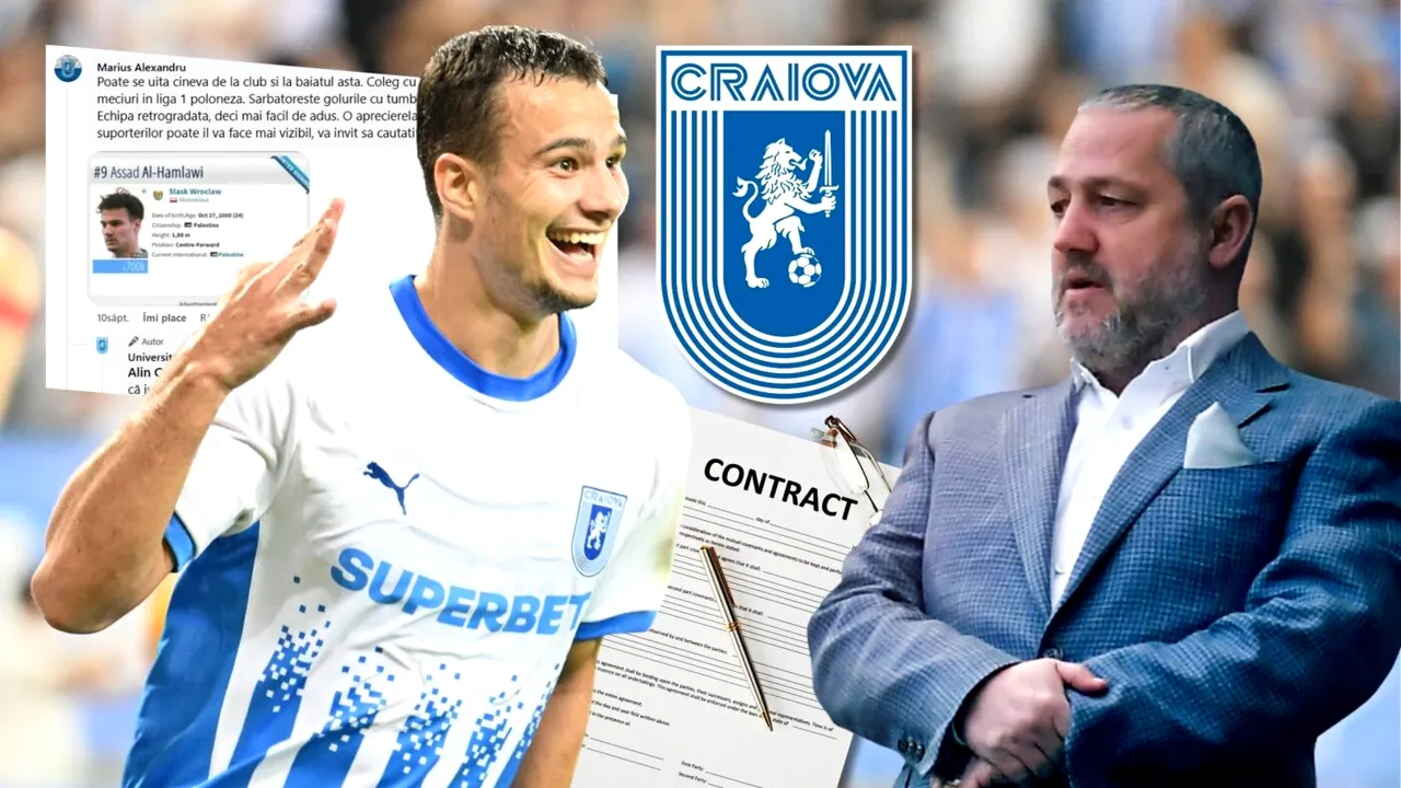 Cum s-a făcut transferul lui Assad Al-Hamlawi la Universitatea Craiova! Un fan al oltenilor a participat la mutarea noului star din Bănie: „Îl urmăresc din aprilie”. EXCLUSIV