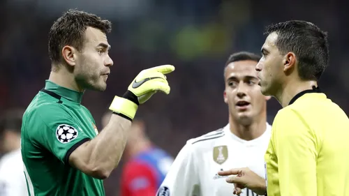 Hațegan a pornit un scandal monstru la ȚSKA Moscova - Real Madrid. Românul l-a eliminat gratuit pe legendarul Akinfeev