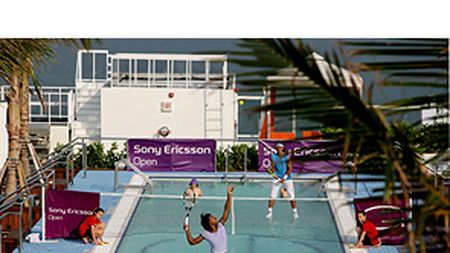 Nadal și Serena Williams, tenis în piscină