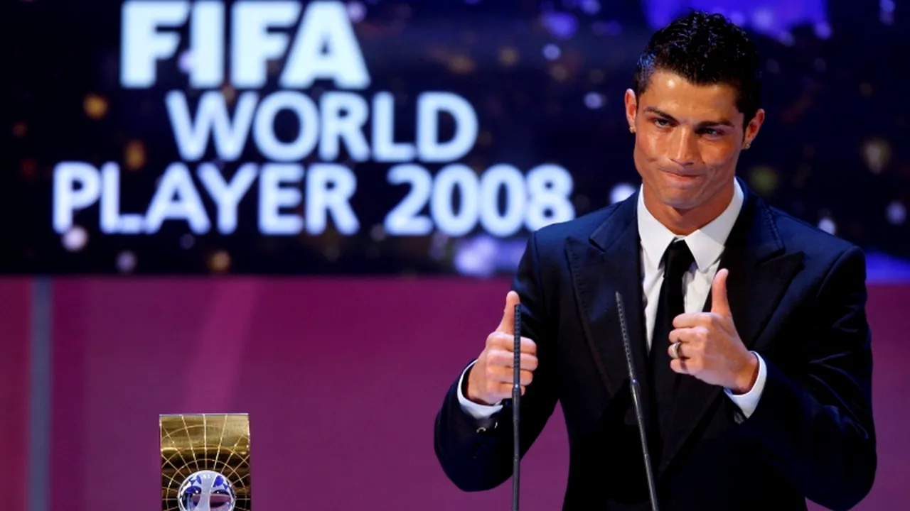 Cristiano Ronaldo, desemnat de FIFA jucătorul anului 2008!