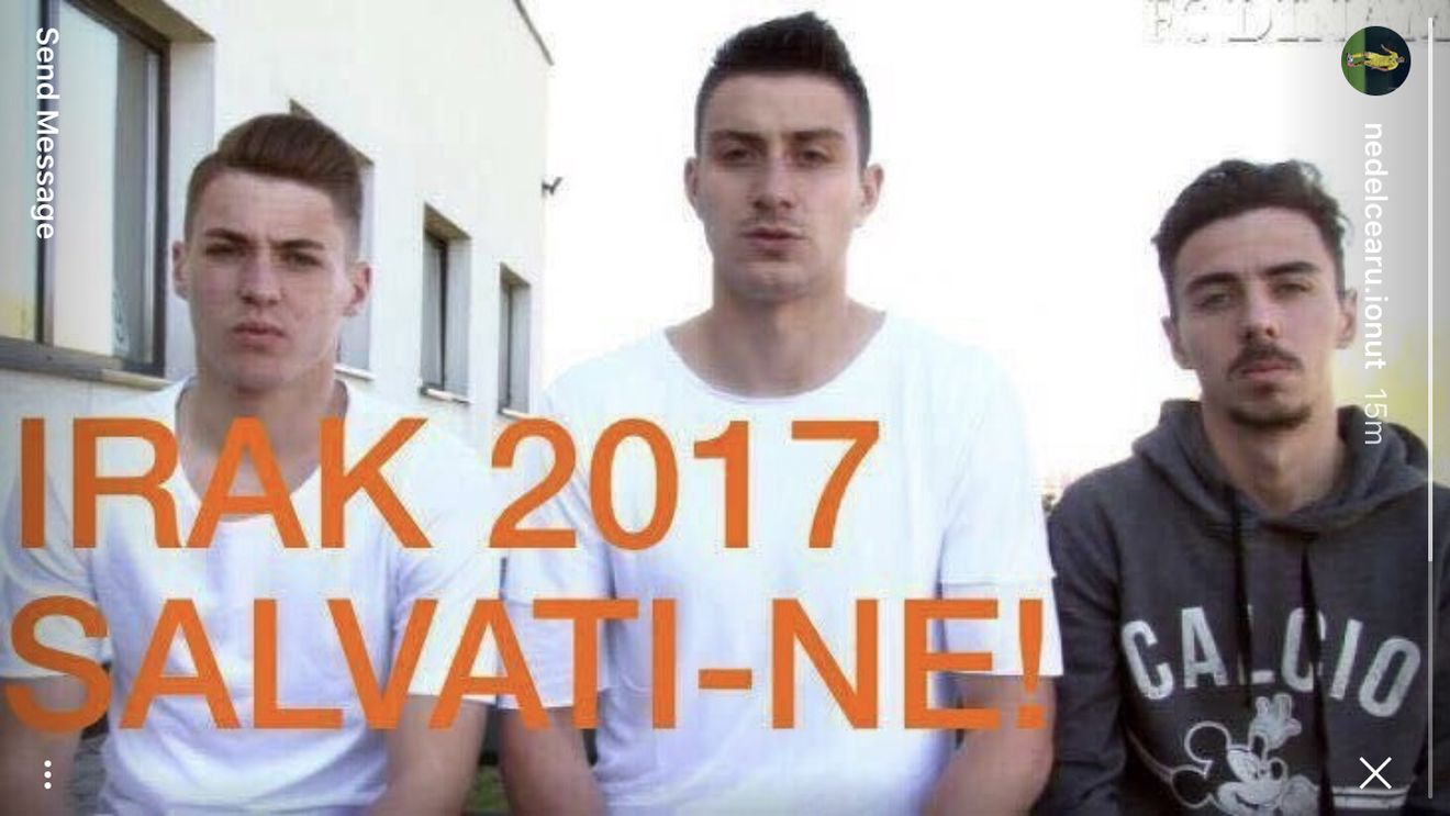 Până și ei râd de modul în care au fost puși să-și ceară scuze! FOTO Imaginea postată de Nedelcearu pe Instagram după clipul apărut pe pagina clubului