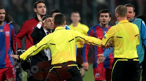 Steaua riscă excluderea!** FOTO Brigada de arbitri, asediată! Polonezul Borski, scuipat în față!