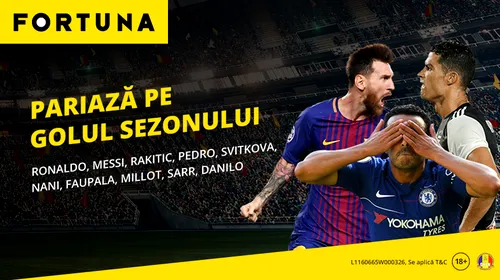 (P) Pariază pe „Golul Sezonului”! Nume mai puțin cunoscute, în luptă cu Messi și Ronaldo