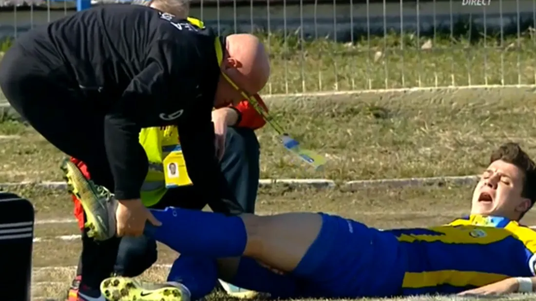 Accidentarea lui Valentin Balint e gravă.** Atacantul Dunării Călărași ratează restul sezonului după ce a călcat strâmb în meciul cu FC Brașov