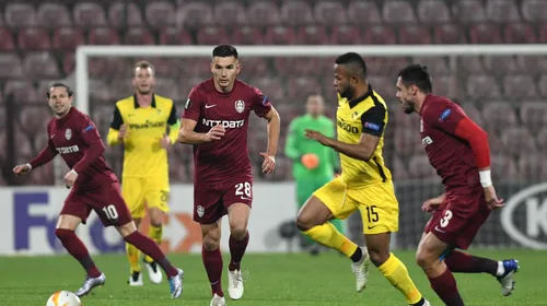 CFR Cluj – Young Boys Berna 1-1. Echipa lui Dan Petrescu rămâne pe primul loc | Video Online în Grupa A din Europa League