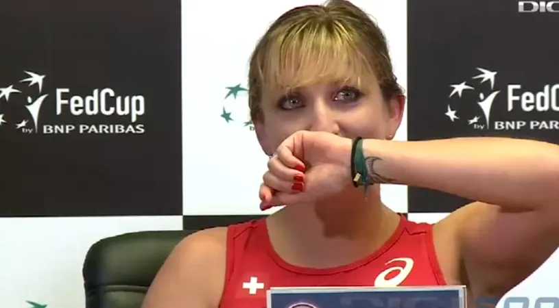 Timea Bacsinszky a plâns la conferința de presă, după ce a fost învinsă de Irina Begu: 