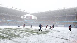 Coșmar pentru doi suporteri din America! Au făcut 7.400 de kilometri pentru un meci din Premier League, dar ninsoarea a anulat partida