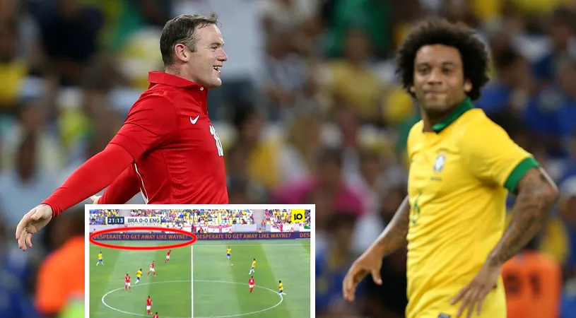 Tare! Rooney, folosit ca slogan publicitar în timpul amicalului Brazilia - Anglia