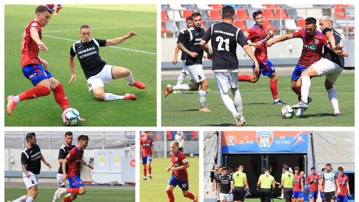 Steaua a defilat în amicalul cu CSM Jiul, penultimul înainte de startul noului sezon. Daniel Oprița a utilizat doar 13 jucători și speră să mai recupereze din accidentați