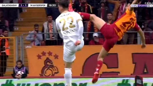 Săpunaru, făcut KO după o intervenție groaznică a unui jucător de la Galatasaray. VIDEO | Cum a fost sancționat fotbalistul lui Terim