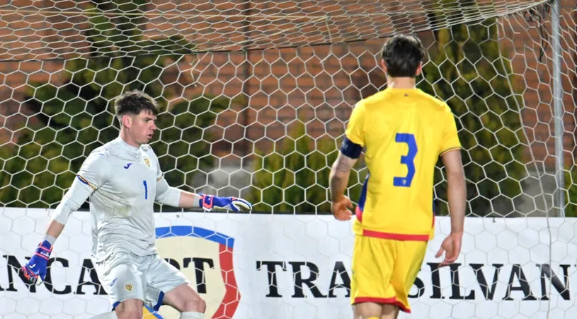 Codruț Sandu, singurul fotbalist din Liga 2 integralist în România U20 - Polonia U20. Portarul Corvinului a încasat gol direct din corner