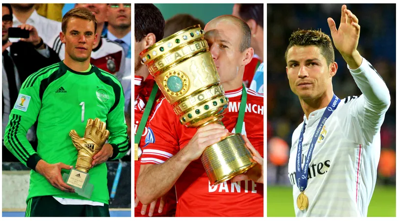 Neuer, Robben și Ronaldo, finaliștii nominalizați de UEFA pentru titlul de Jucătorul Anului în Europa