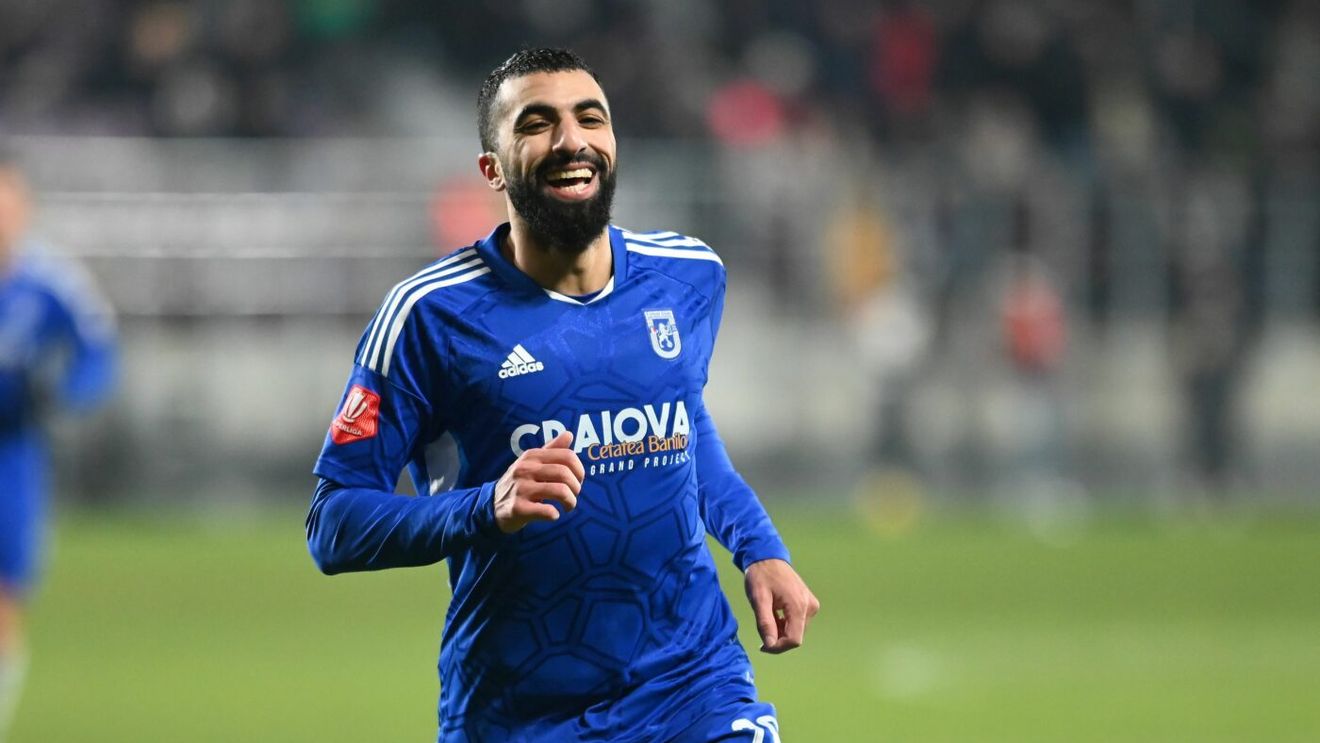 Yassine Bahassa, fotbalistul pedepsit de Adrian Mititelu, îi dă peste nas patronului cu golul său de senzație din meciul FC U Craiova - Dinamo