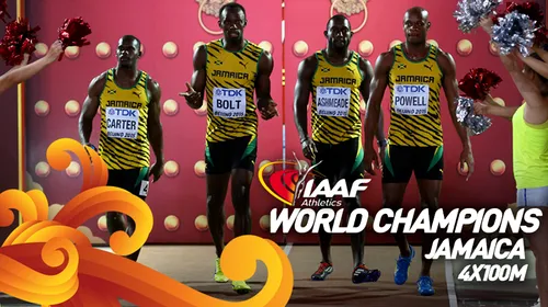 CM DE ATLETISM | Ștafeta 4 X 100 m nebună ca Bolt: Jamaica, de nebătut. China, de pe culoarul 9 în al 9-lea cer: Gay și Rodgers și-au făcut KO echipa la ultimul schimb și SUA a fost descalificată, iar gazdele câștigă argintul
