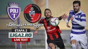 Poli Timișoara câștigă din nou cu FK Miercurea Ciuc, pentru a doua victorie din cele trei din acest sezon de Liga 2. Paul Codrea se impune în fața lui Robert Ilyeș, la debutul ambilor antrenori