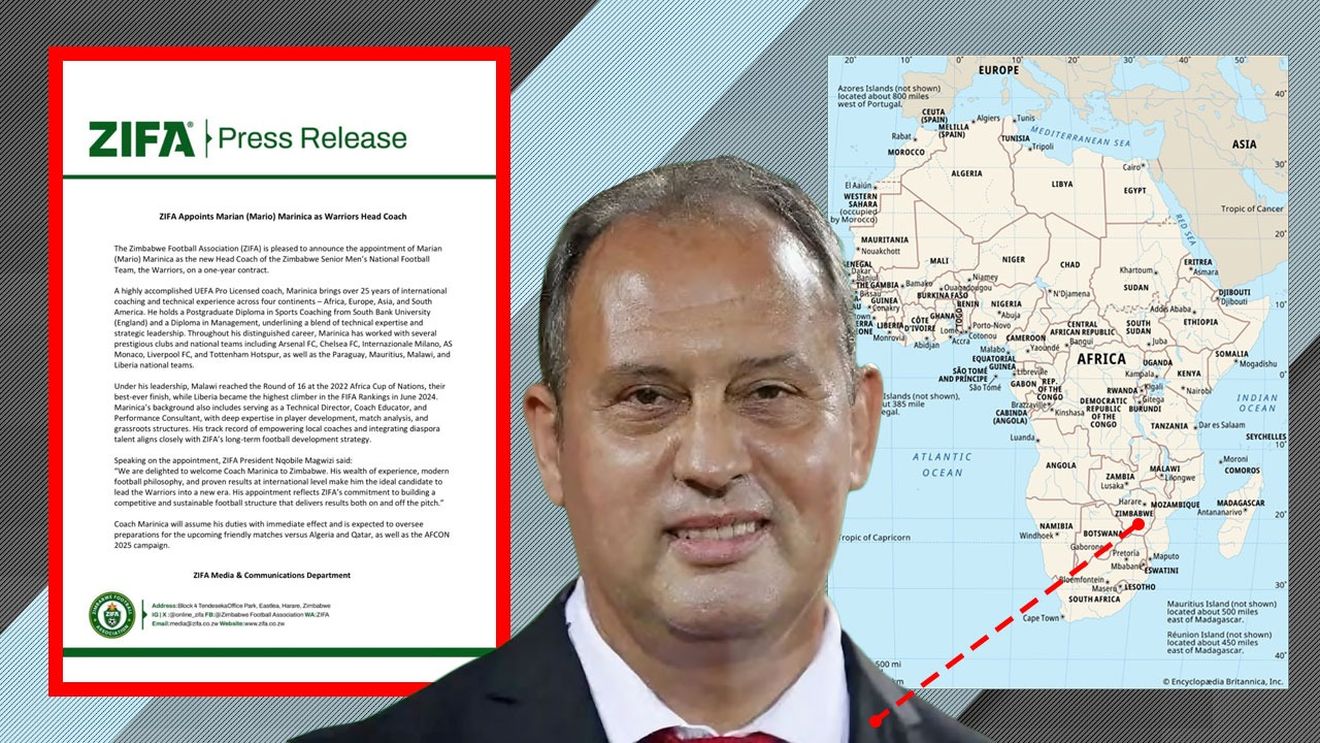 Românul Mario Marinică a ajuns să antreneze în a 11-a țară din Africa și va fi selecționerul naționalei din Zimbabwe! „Am negociat prin zoom, încă nu am primit viză”. EXCLUSIV