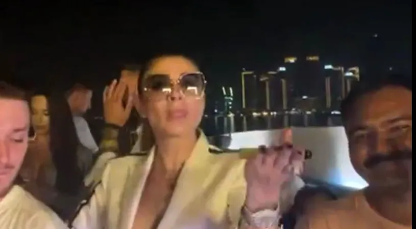 De când e femeie liberă, Anamaria Prodan chiar nu mai are nicio limită! Prima petrecere „sălbatică” la care a participat, după divorțul de Laurențiu Reghecampf: s-a dezlănțuit cu șampanie la Dubai, alături de Cătălin Botezatu, Ruby și musculoșii din Superkombat | VIDEO