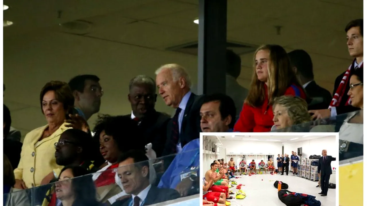 Vicepreședintele SUA, Joe Biden, a fost în vestiarul echipei după victoria cu Ghana: 2000 de oameni au controlat stadionul de bombe