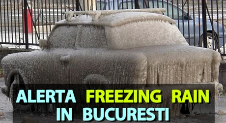 Alertă 'freezing rain' pentru mâine, în Capitală. Bucureștenii sunt sfătuiți să se adăpostească, potrivit meteorologilor weather.com