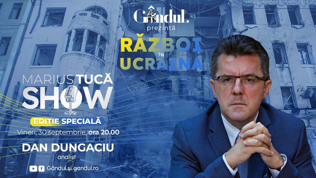 Marius Tucă Show - ediție specială vineri, 30 septembrie, de la ora 20.00, live pe gândul.ro