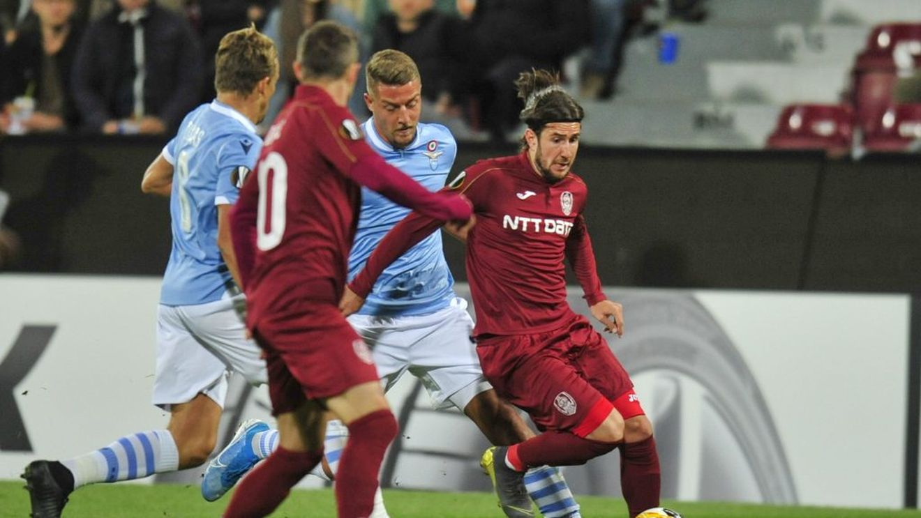 Câți bani au câștigat jucătorii de la CFR pentru victoria cu Lazio. Tensiuni la Roma. Immobile s-a certat cu Inzaghi