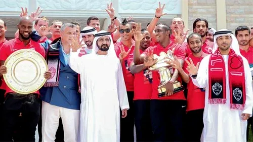 FOTO | Olăroiu, felicitat de șeic pentru trofeele cucerite cu Al Ahli
