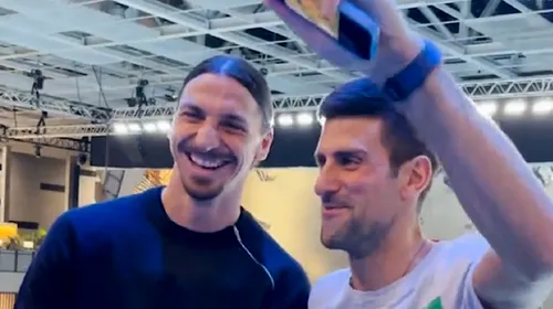 Asta iese când se întâlnesc Novak Djokovic și Zlatan Ibrahimovic! Nole a pus muzică sârbească și a început să danseze când l-a văzut pe Ibra la Turneul Campionilor | VIDEO