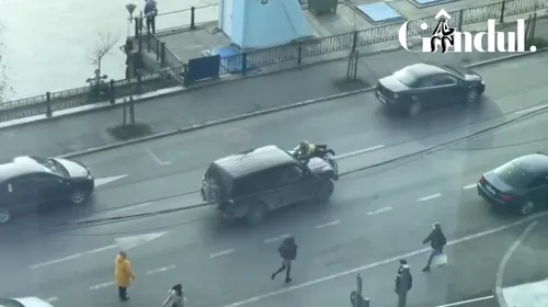 Noi detalii despre șoferul filmat în timp ce ducea pe capotă un biciclist în traficul din București, după ce l-a snopit în bătaie! Este un fost rugbist cunoscut pentru violența sa. De ce i se spune „Nelu Vin”