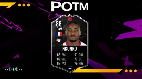 Christopher Nkunku este unul dintre jucătorul lunii în FIFA 22. Ce card a primit mijlocaș ofensiv