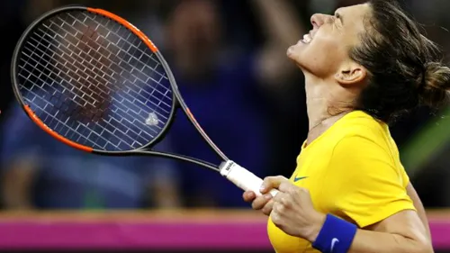 Liderul mondial ne duce în Grupa Mondială! România revine după doi ani în elita tenisului! Halep a făcut show total în al treilea meci al întâlnirii cu Elveția. VIDEO cu hora bucuriei