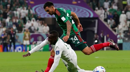 Arabia Saudită – Mexic 1-2, în Grupa C de la Cupa Mondială. Ambele reprezentative sunt eliminate din competiție.