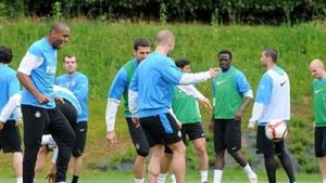 Inter, gata pentru "tripla" istorică! Vezi cum s-au distrat Chivu&co la antrenament