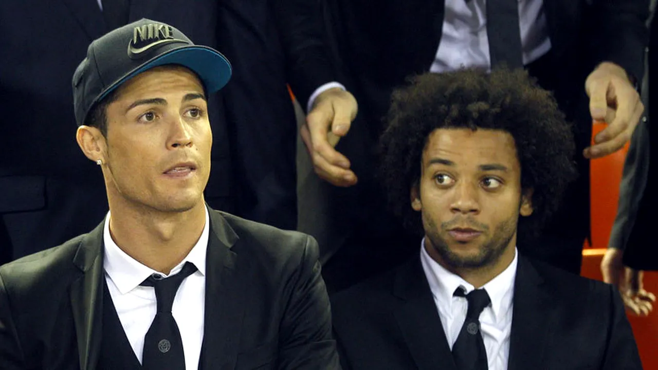 Ronaldo a văzut meciul cu Barcelona alături de Marcelo. FOTO: Explozie de bucurie la golul lui Di Maria