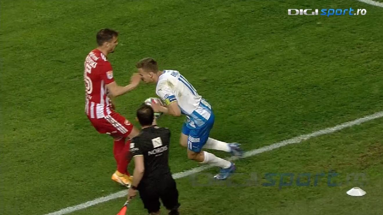 Nicușor Bancu, eliminat pentru un gest golănesc în finalul meciului dintre Universitatea Craiova și Sepsi! Olteanul l-a imitat pe Zinedine Zidane: „Mârlănesc!” | VIDEO