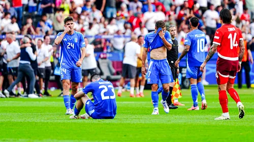 Notele rușinii pentru fotbaliștii Italiei, după ce Elveția a eliminat Squadra Azzurra! Un singur jucător s-a salvat în catastrofa de la EURO 2024