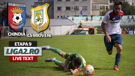 Chindia - CS Mioveni 0-2.** Târgoviștea pierde pe teren propriu după aproape 10 luni și nu mai e lider în Liga 2. Șah-mat de la Pelici