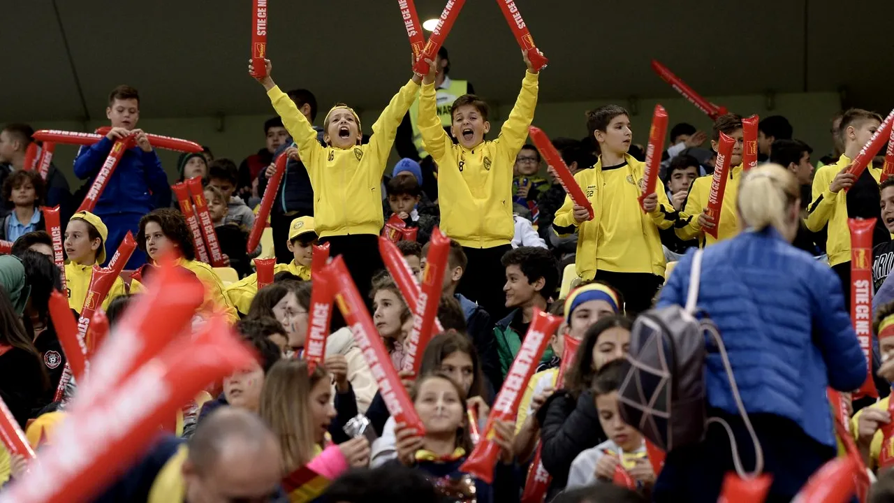 Lecție pentru cei mari! Câți copii vor fi în tribune la România - Andorra, meciul naționalei unde doar spectatorii sub 14 ani ani sunt admiși de UEFA | EXCLUSIV