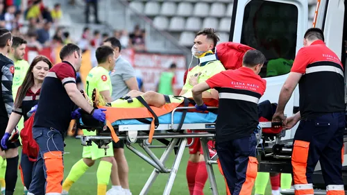 Prima imagine cu Luca Mihai, după accidentarea gravă suferită în meciul Dinamo - Poli Iași! Ce veste despre fotbalist