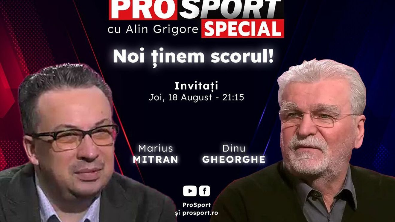 Universitatea Craiova, CFR Cluj și FCSB joacă în play-off-ul Conference League, iar noi comentăm cu Dinu Gheorghe și Marius Mitran, la ProSport Special!