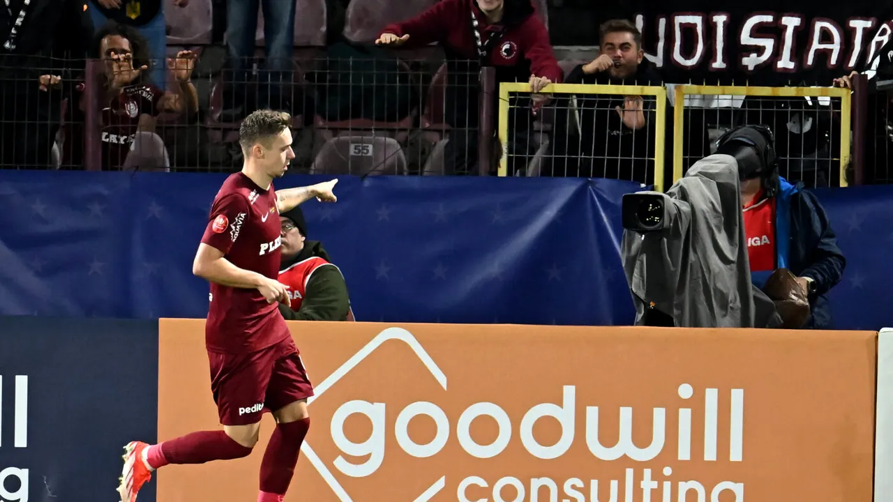 Louis Munteanu, gest controversat, care ar putea fi un mesaj pentru Gigi Becali, după ce a marcat în CFR Cluj - FCSB! Ce a făcut atacantul lui Petrescu