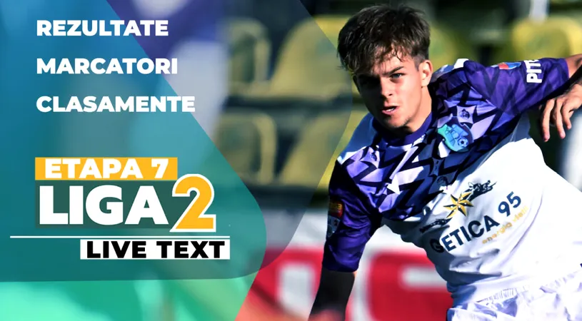 Liga 2, etapa 7 | Metaloglobus face scorul sezonului, Corvinul strică debutul în Liga 2 al lui Marius Bratu. FCU Craiova pierde puncte la Focșani, iar derby-ul Argeșului s-a încheiat în pace