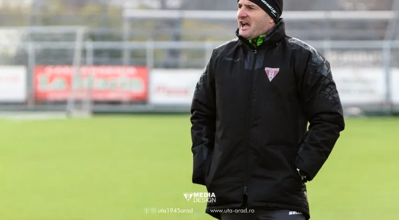 Laszlo Balint, deranjat că UTA a fost condusă o jumătate de oră de o echipă din Liga 3.** 