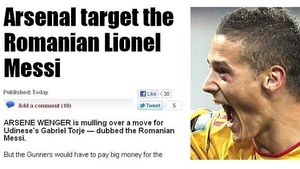 Udinese a confirmat interesul lui Arsenal pentru Torje!** Românul ar putea ajunge pe Emirates încă din iarnă