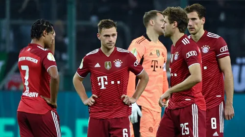 Bayern Munchen, eliminare umilitoare din Cupa Germaniei! Borussia Monchengladbach s-a impus cu un neverosimil 5-0 și s-a calificat în optimi