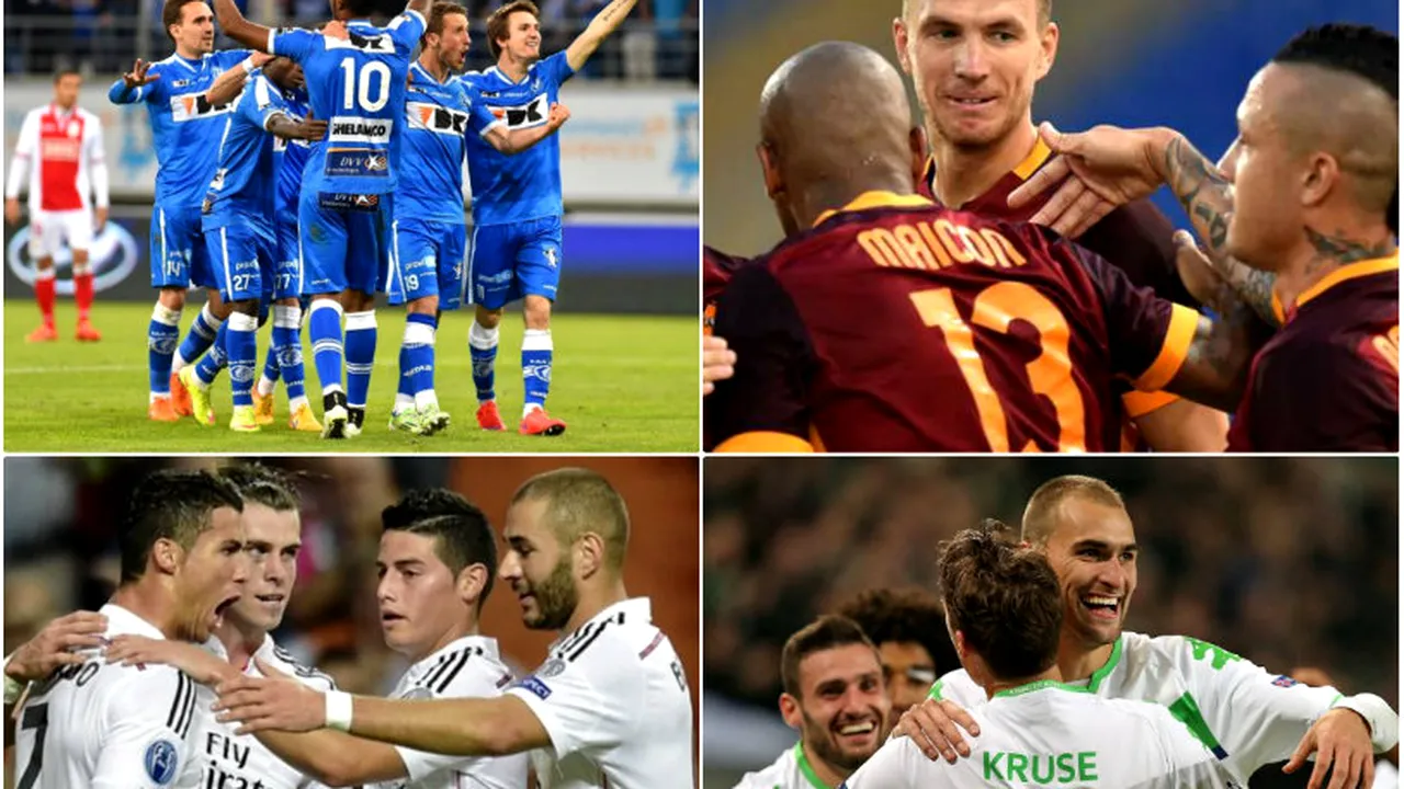  Liga Campionilor | Ronaldo și Jese îl duc pe Zidane aproape de sferturi: AS Roma - Real Madrid 0-2. Gent - Wolfsburg 2-3. Rezultatele și programul 