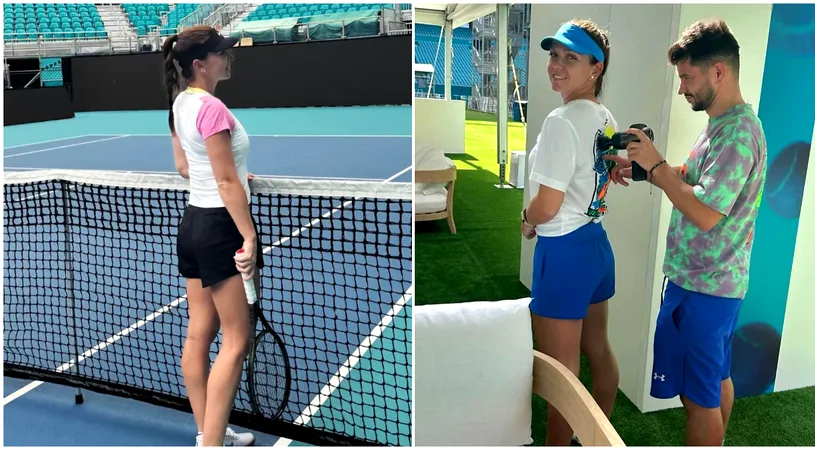 Simona Halep, surprinsă într-o ipostază inedită alături de bărbatul care are grijă de corpul ei înaintea debutului la Miami Open. FOTO