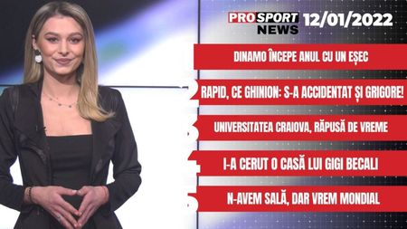 ProSport News | Dinamo începe anul cu un eșec! Rapid, ce ghinion. Cele mai noi știri din sport | VIDEO