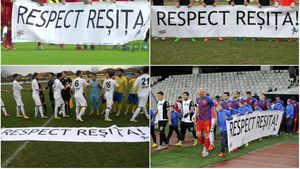 Dezbinați de un mesaj: "Respect Reșița". Dinamoviștii, solidari cu jucătorii neplătiți de la Reșița, steliștii au refuzat. Cum a dispărut bannerul la Chiajna, lista indiferenților și un fotbalist curajos: "Sunt dezgustat"
